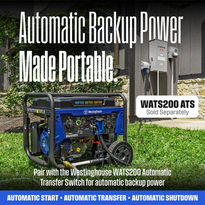 Tri-Fuel Power Generator 13500 Peak Watt Remote Electric Start