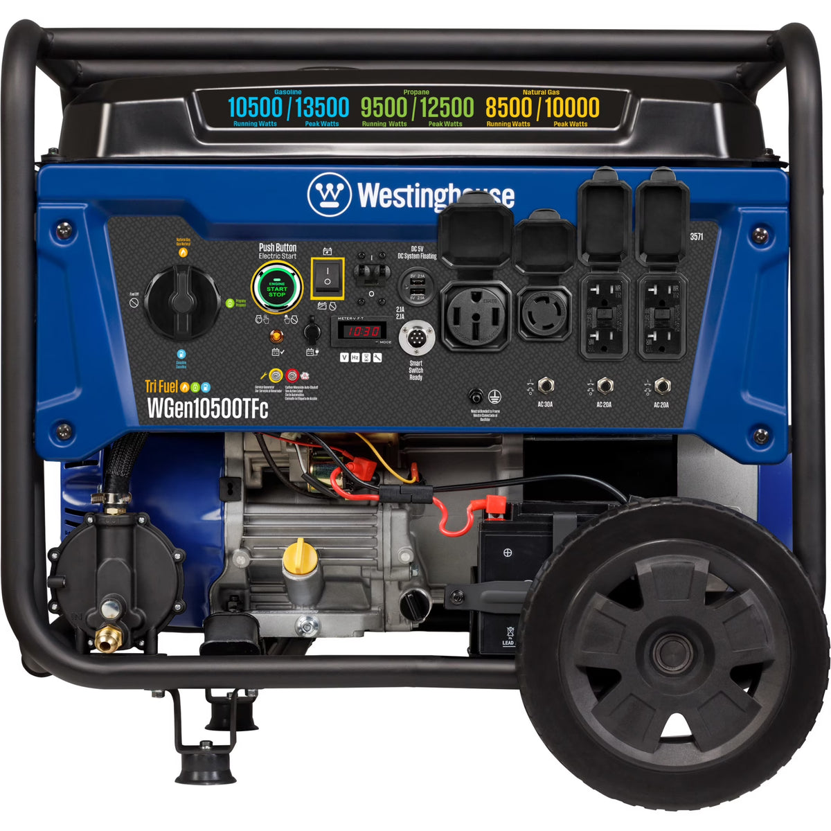 Tri-Fuel Power Generator 13500 Peak Watt Remote Electric Start