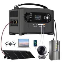 Portable Solar Generator Built for Emergency Power, 1000Wh Lithium Battery, Multiple USB Ports, 150W Peak Output
