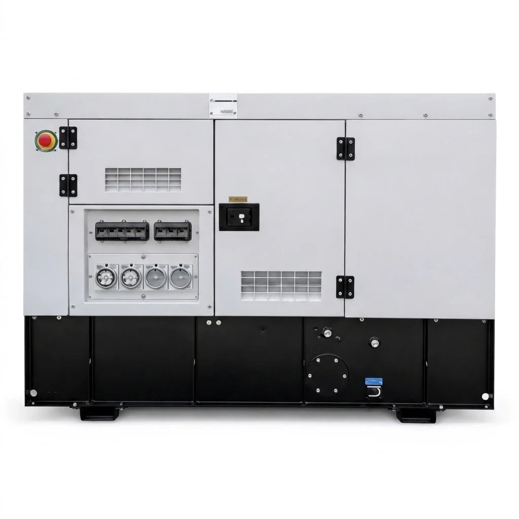 Industrial Generator Built for Mission-Critical Power, 9kW Capacity, Silent Operation, Digital Monitoring — Studio Shot