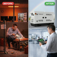 TitanGuard Industrial GX9000 Generator — Before & After